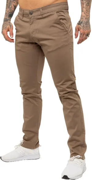 989Z ENZO Mens Slim Fit Stretch Chino Jeans Casual Cotton Trousers Pants