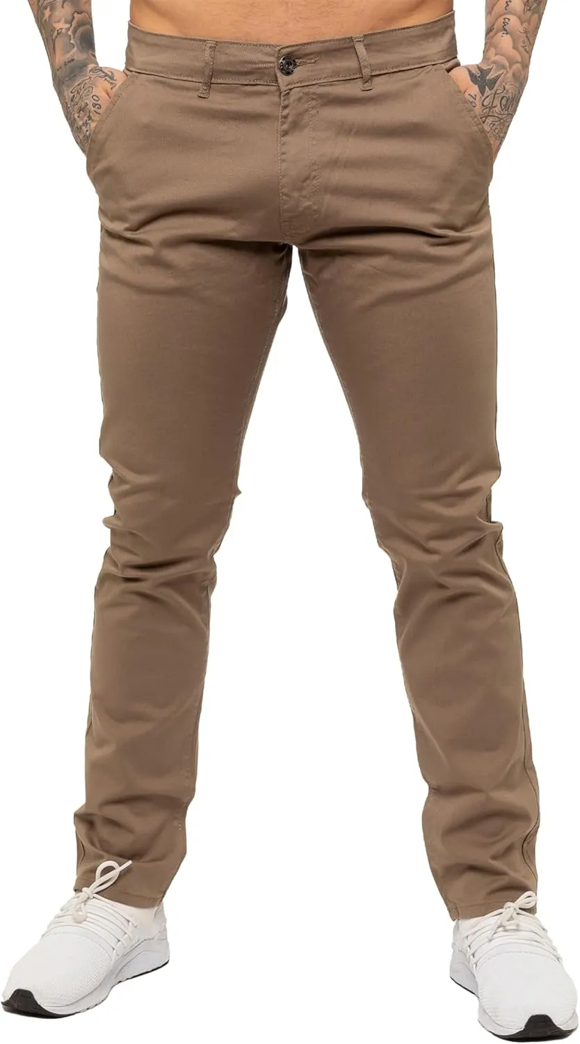989Z ENZO Mens Slim Fit Stretch Chino Jeans Casual Cotton Trousers Pants