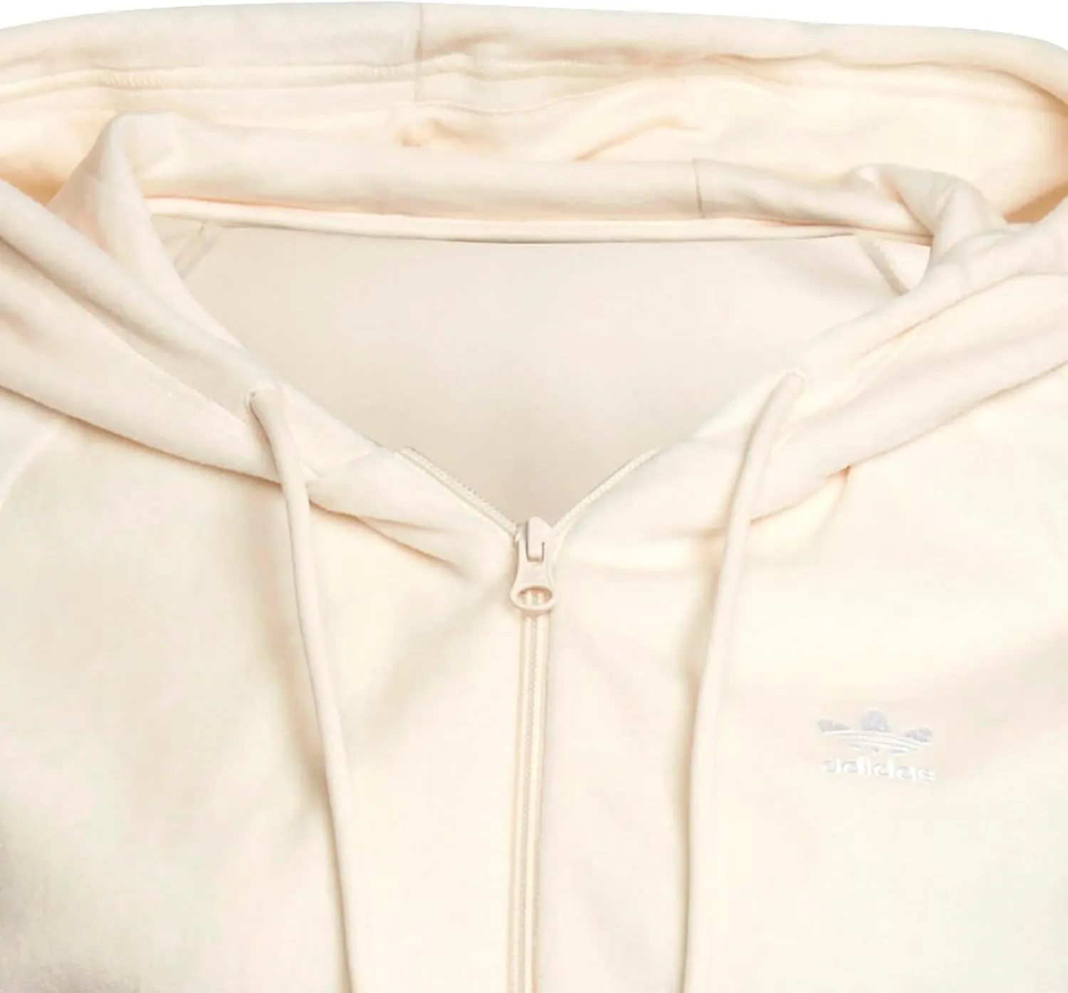adidas Originals Women's Velour Crop Full-Zip Hoodie