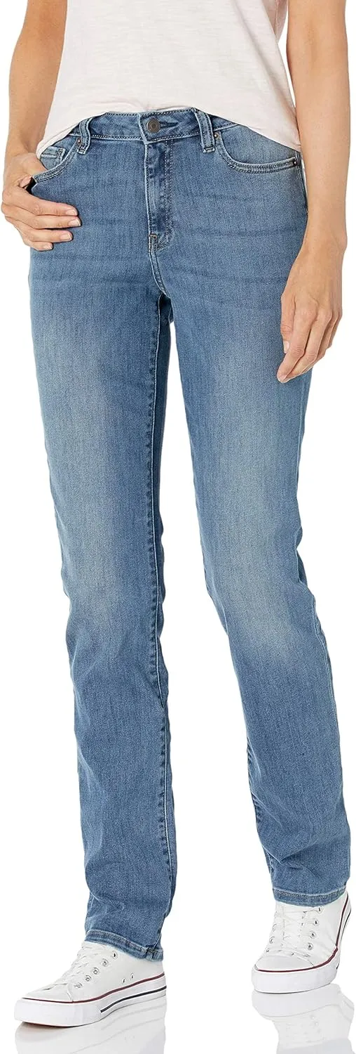 Amazon Essentials Women's Jeans, Mid Rise Straight Leg Style, Slim Fit