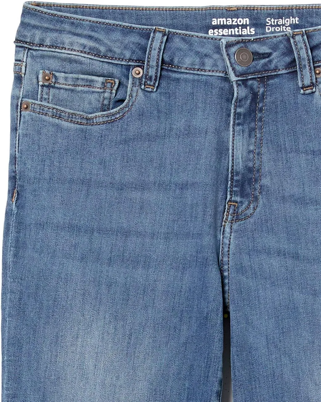 Amazon Essentials Women's Jeans, Mid Rise Straight Leg Style, Slim Fit