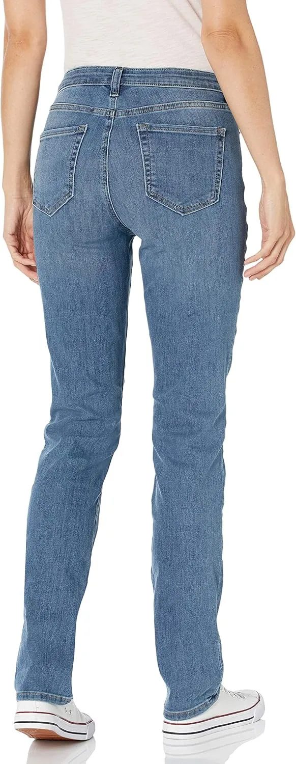 Amazon Essentials Women's Jeans, Mid Rise Straight Leg Style, Slim Fit