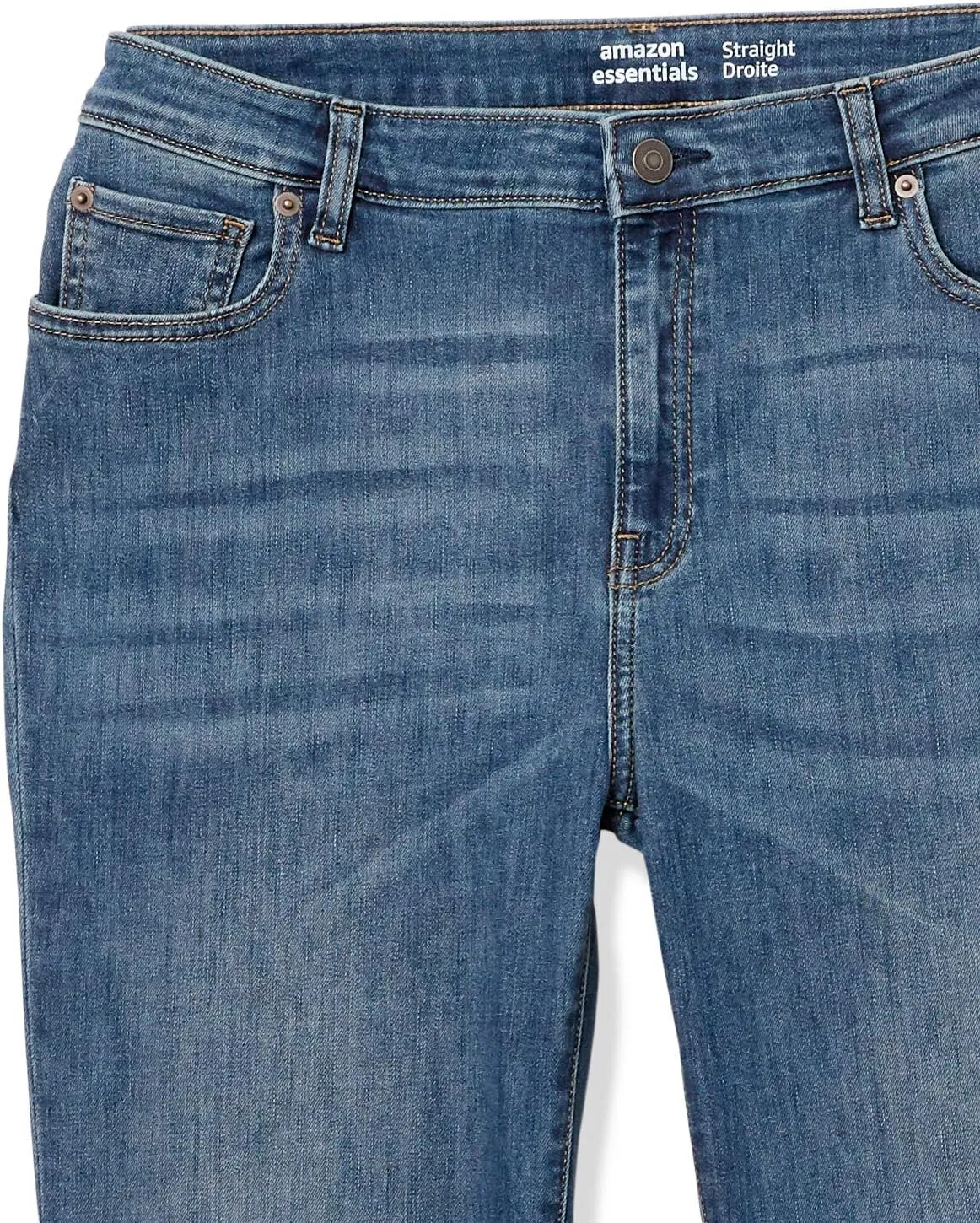 Amazon Essentials Women's Jeans, Mid Rise Straight Leg Style, Slim Fit