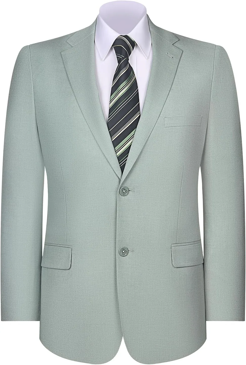 AMY ZHU Men's Sport Coat Classic Fit 2 Button Stretch Blazer Suit Jacket