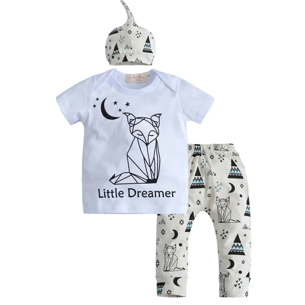 Baby Boy Cotton T-shirt and Pants (2 Pieces) Summer Outfit