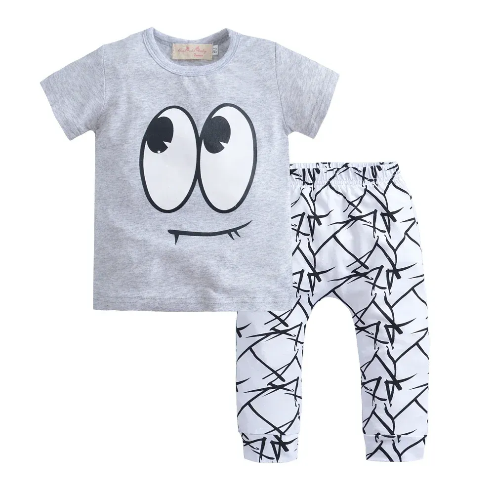 Baby Boy Cotton T-shirt and Pants (2 Pieces) Summer Outfit