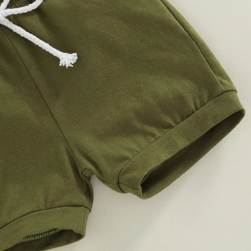 Baby Boys Short Sleeve Tops and Shorts Set for Summer