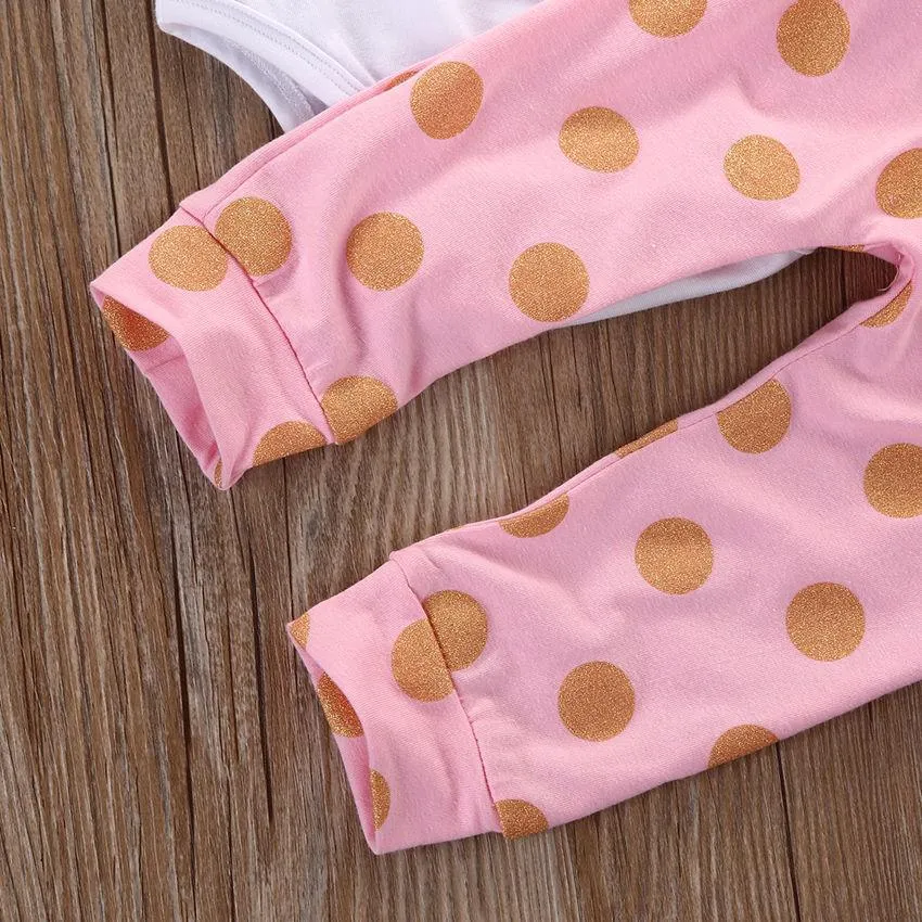Baby Girls Clothing Set Long Sleeve Cotton Pants Jumpsuit Bodysuit