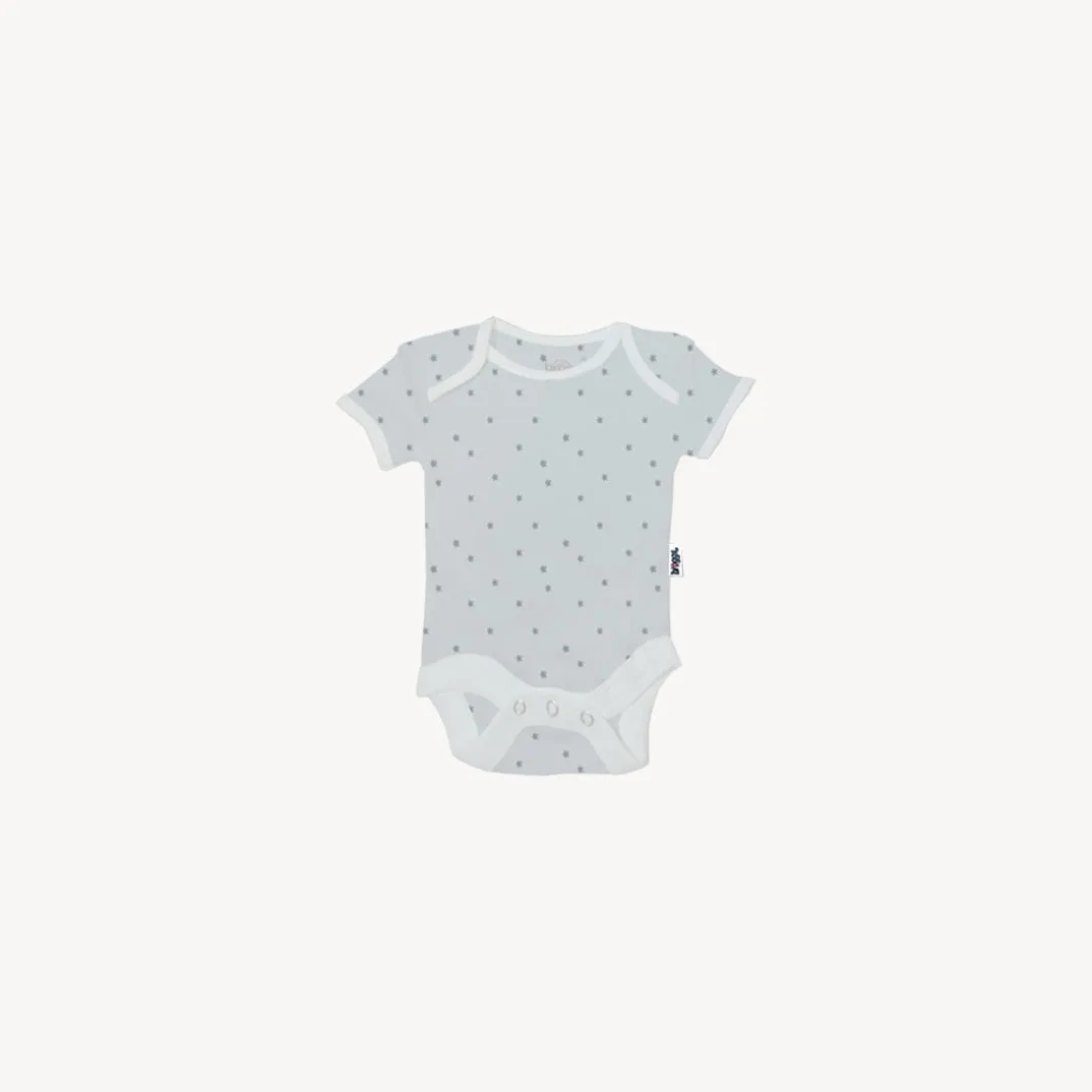 Baby Set | 100% Cotton |  6-Pieces | Hat | Bib | Jacket | Sleepsuit | Bodysuit | Leggings | Age Newborn – 6 Months | Colour Silver Stars | Broggs®