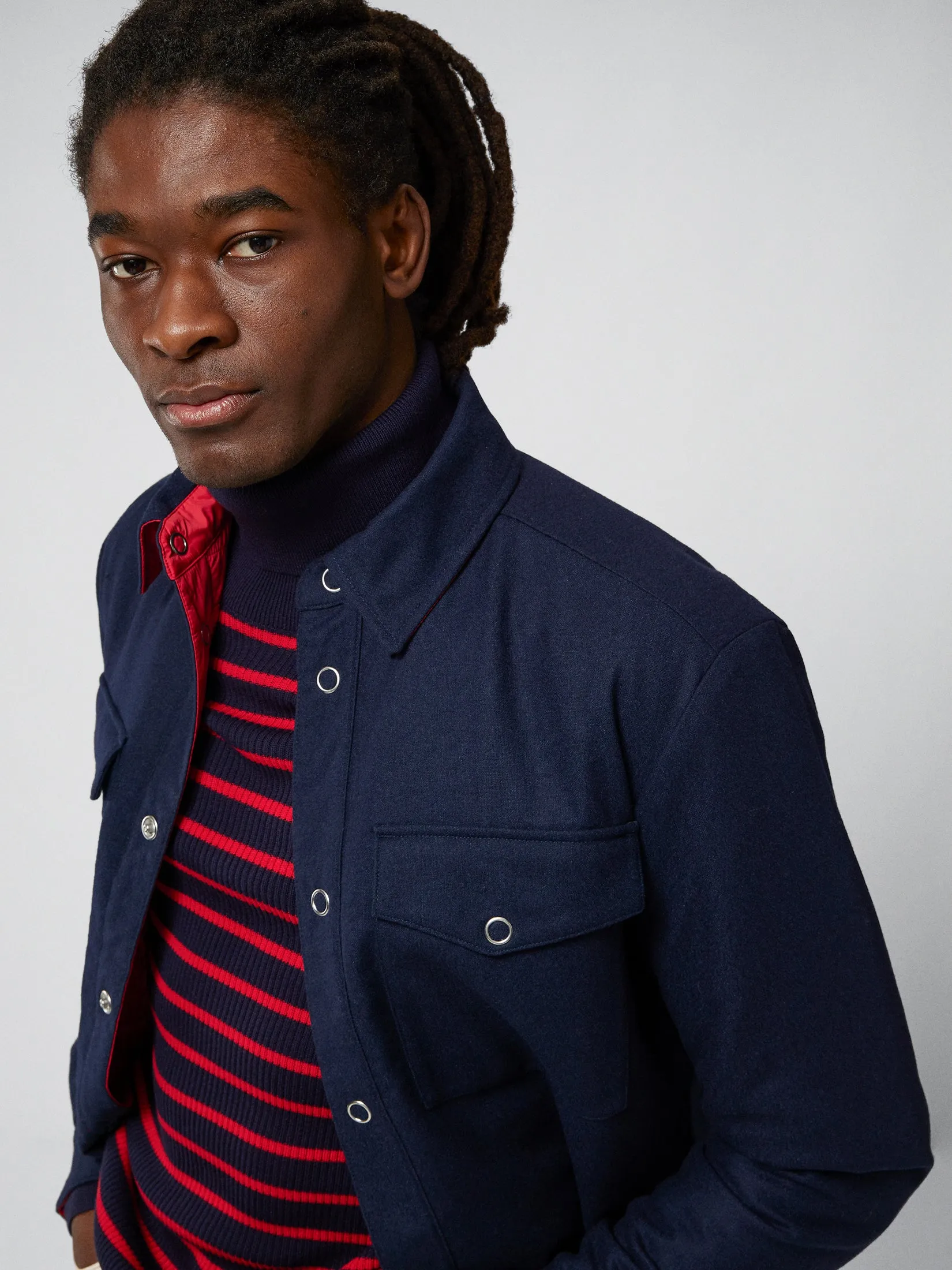 Big Bridge Rev Overshirt / JL Navy