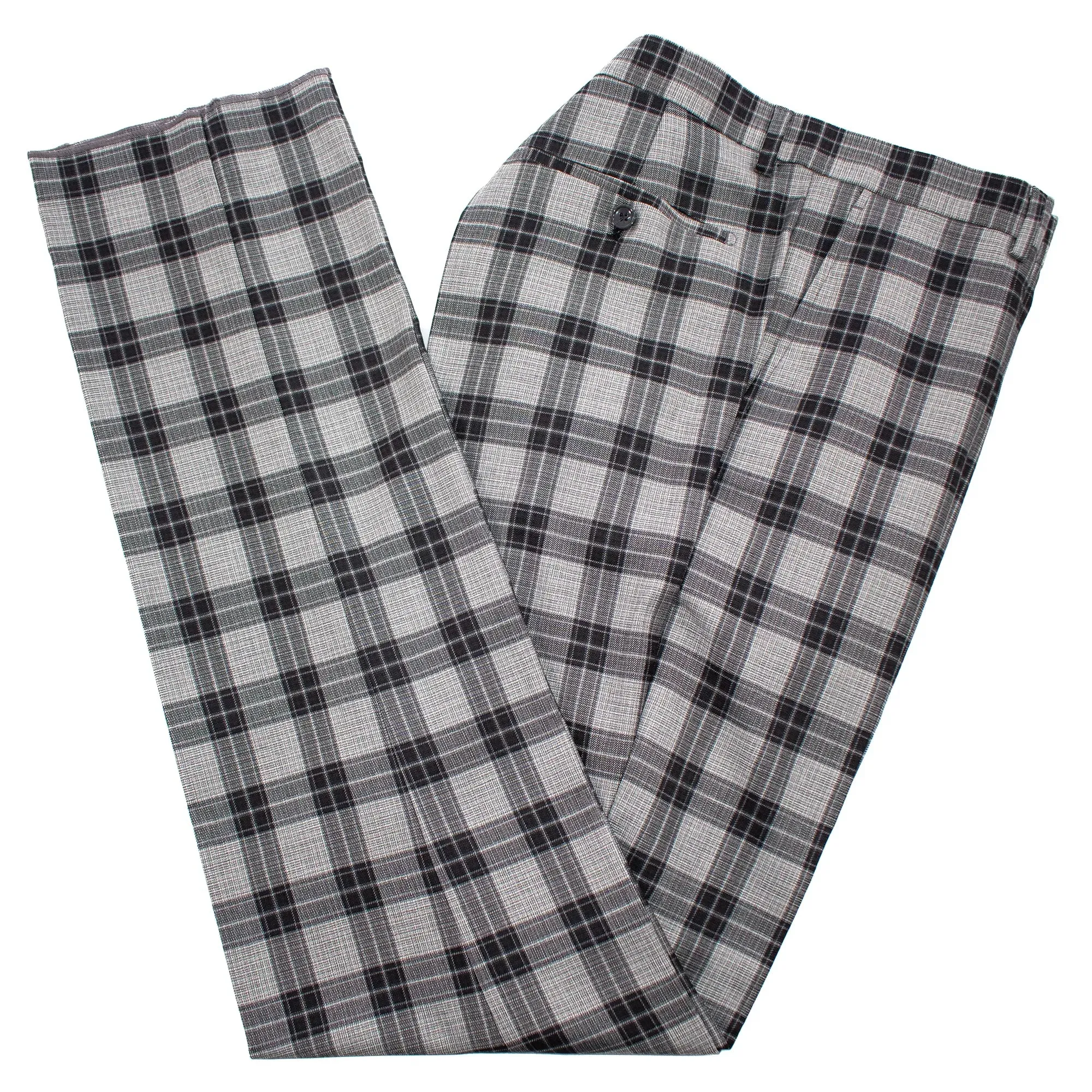 Black Plaid 3-Piece Tailored-Fit Suit