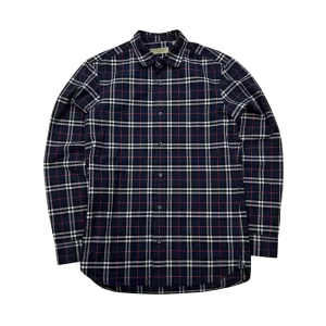 Burberry Navy Nova Check Button Up Shirt - Small