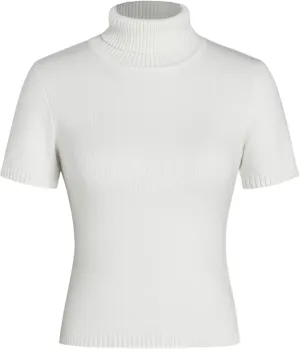CIDER Womens Short Sleeve Turtleneck Tops Cute Knit Slim Fit Sweater Blouses Basic Tee
