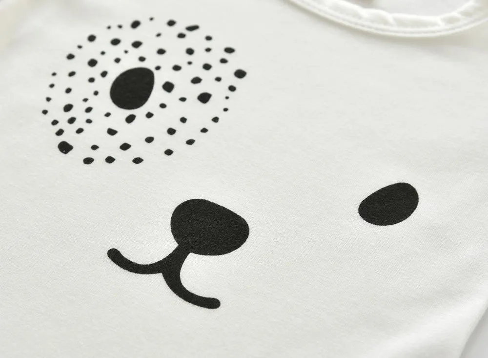 Clothing Baby Girl Clothing Set Long sleeved Cartoon T-shirt Pants Hat 3 Pcs Clothing Set