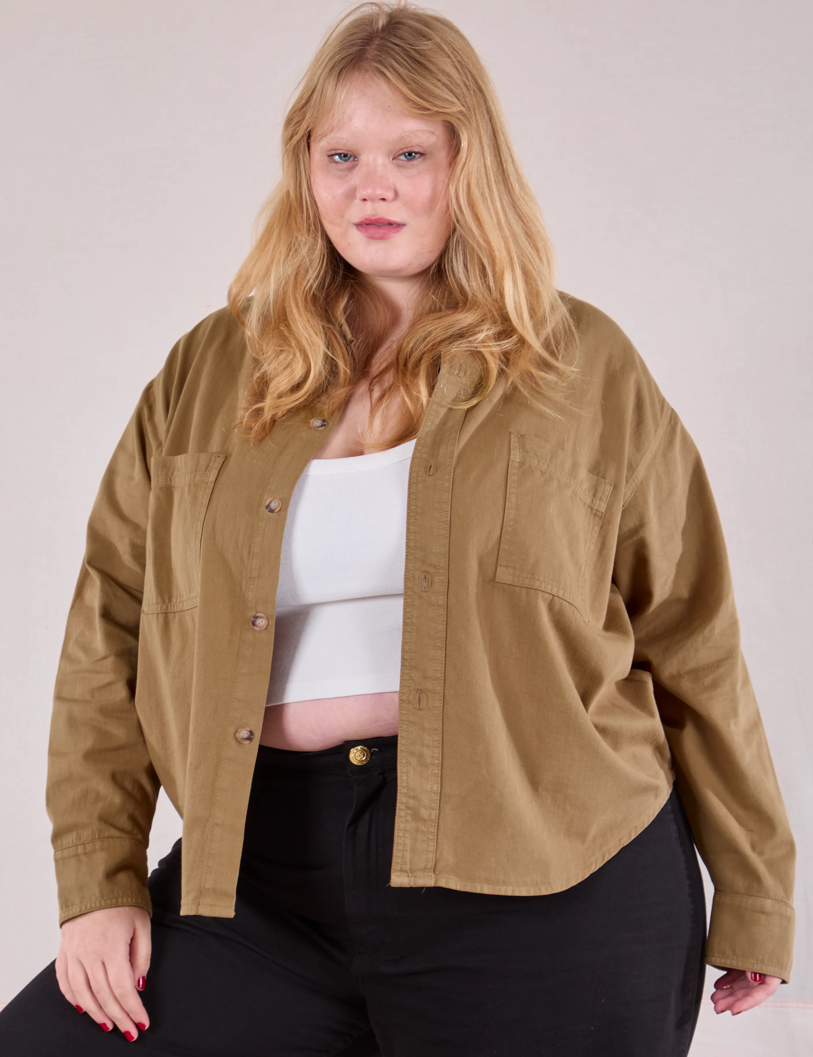 Cropped Overshirt - Desert Brown