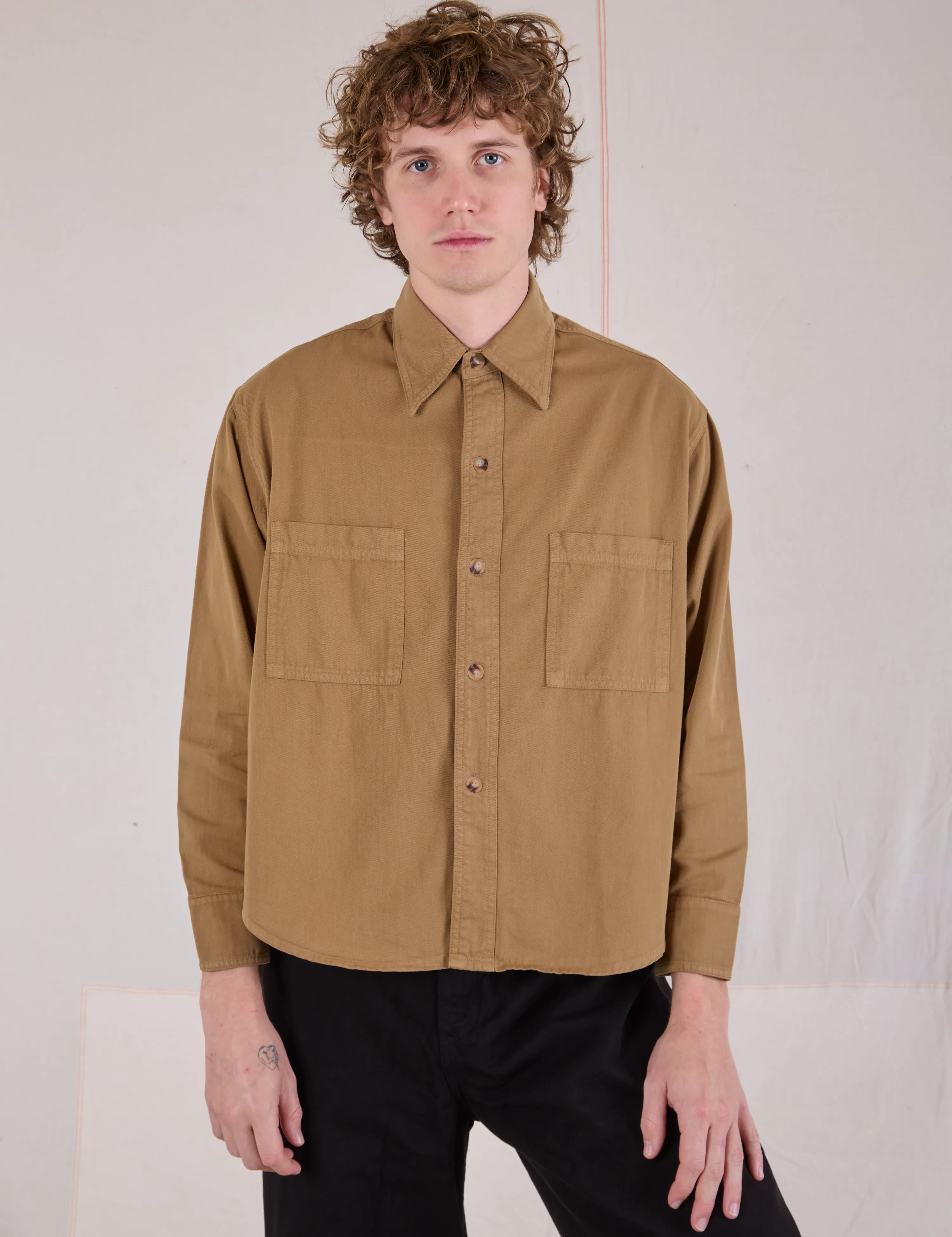 Cropped Overshirt - Desert Brown