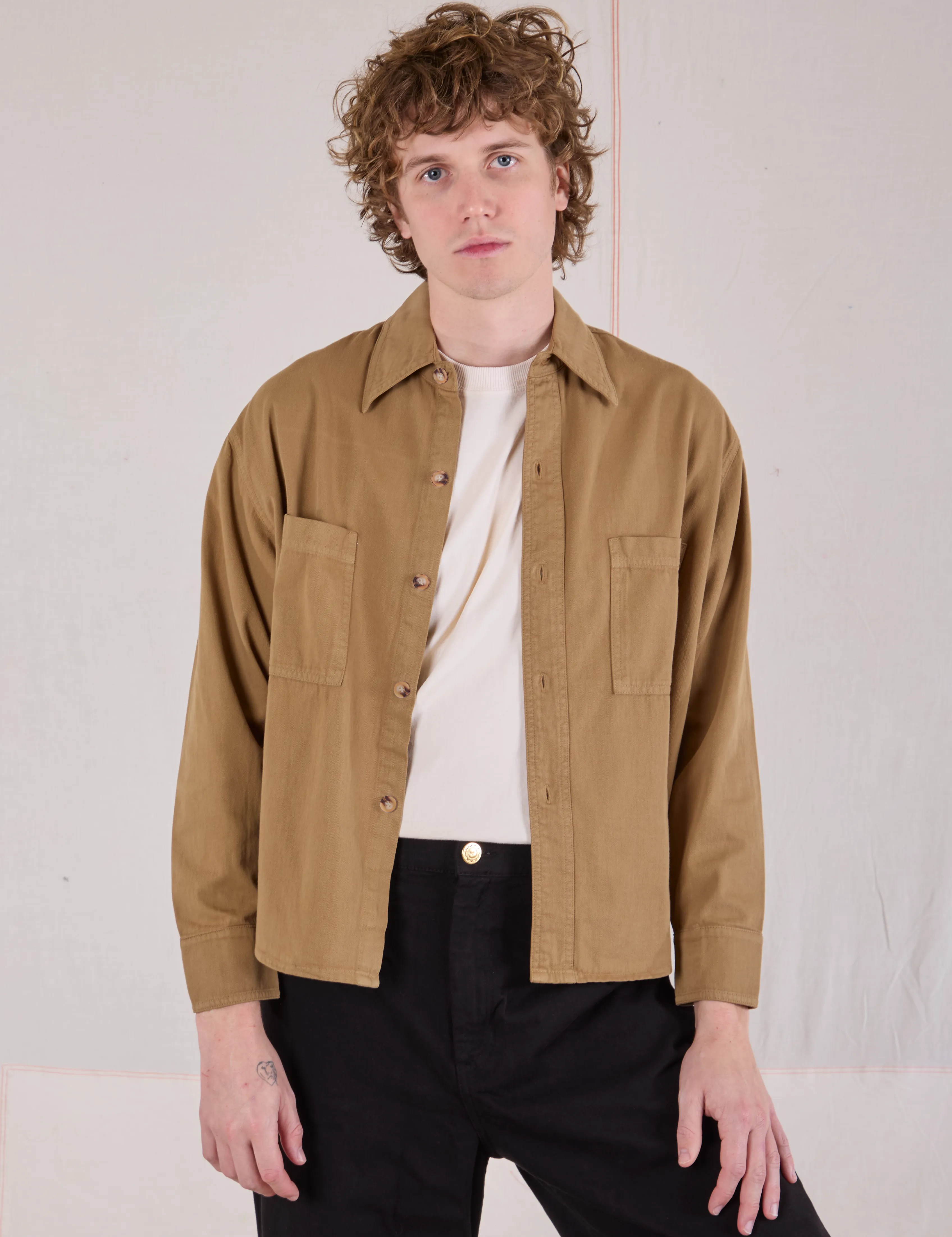 Cropped Overshirt - Desert Brown