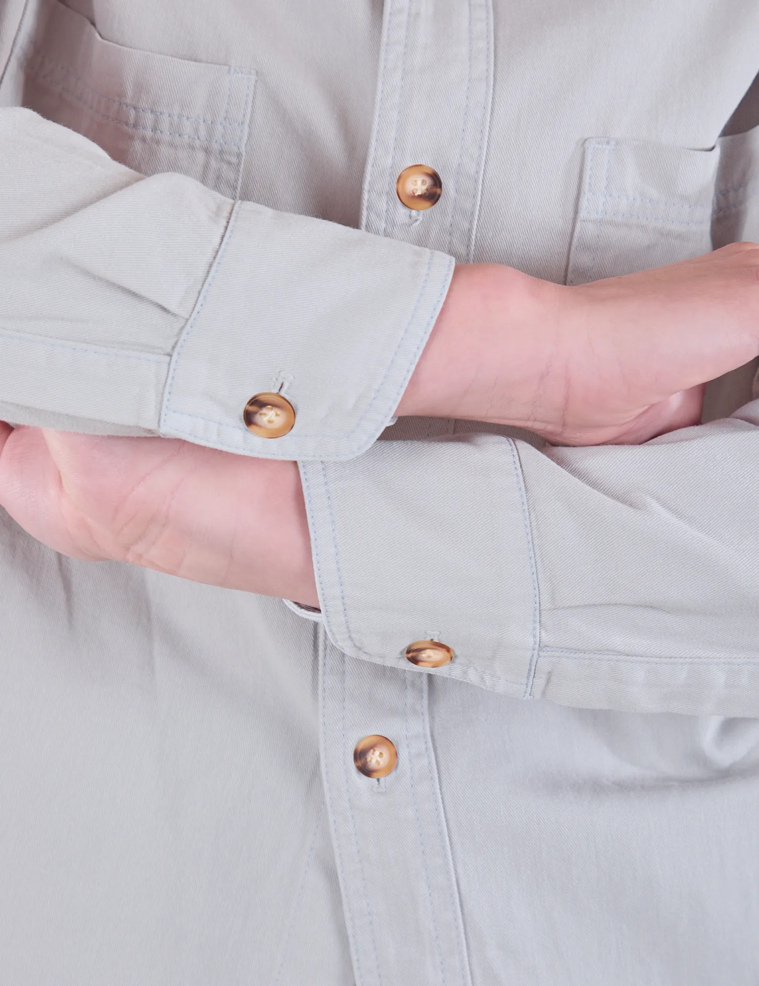 Cropped Overshirt - Stone White