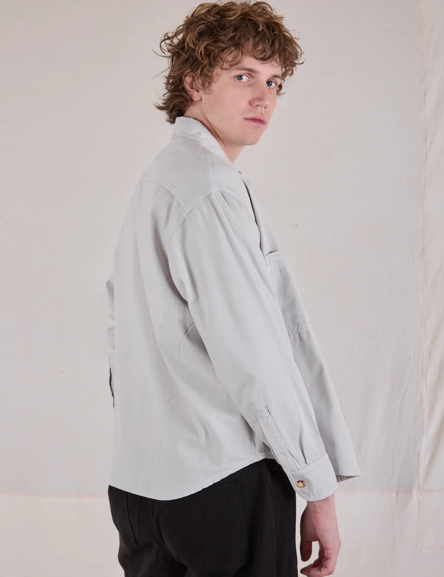 Cropped Overshirt - Stone White