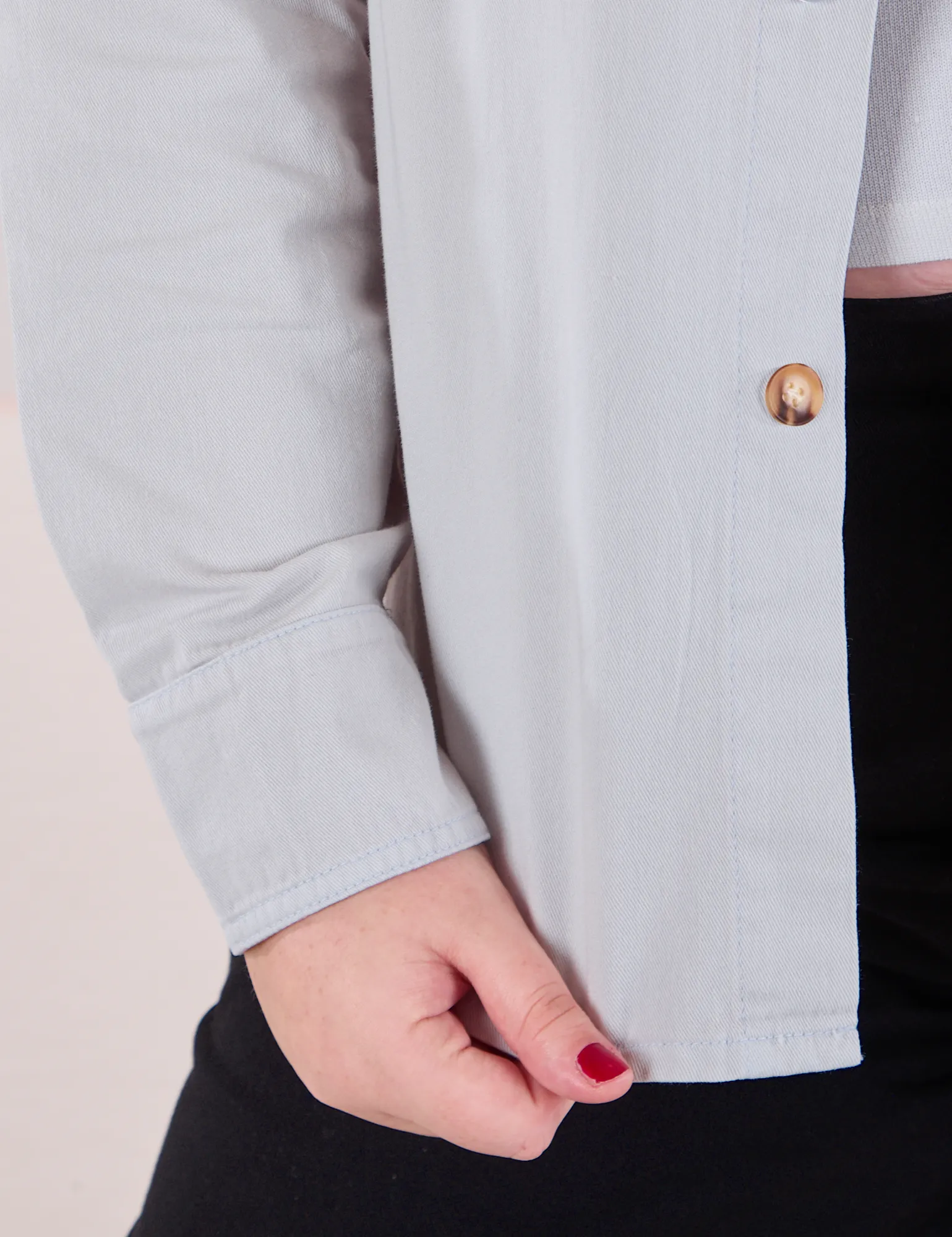 Cropped Overshirt - Stone White