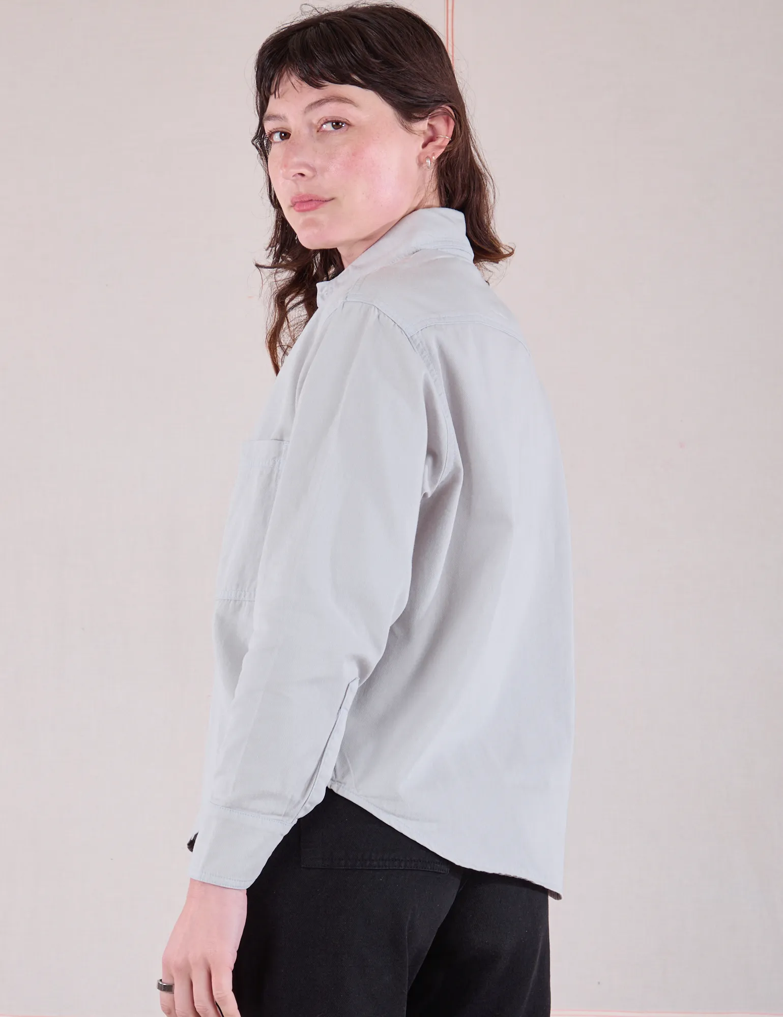 Cropped Overshirt - Stone White