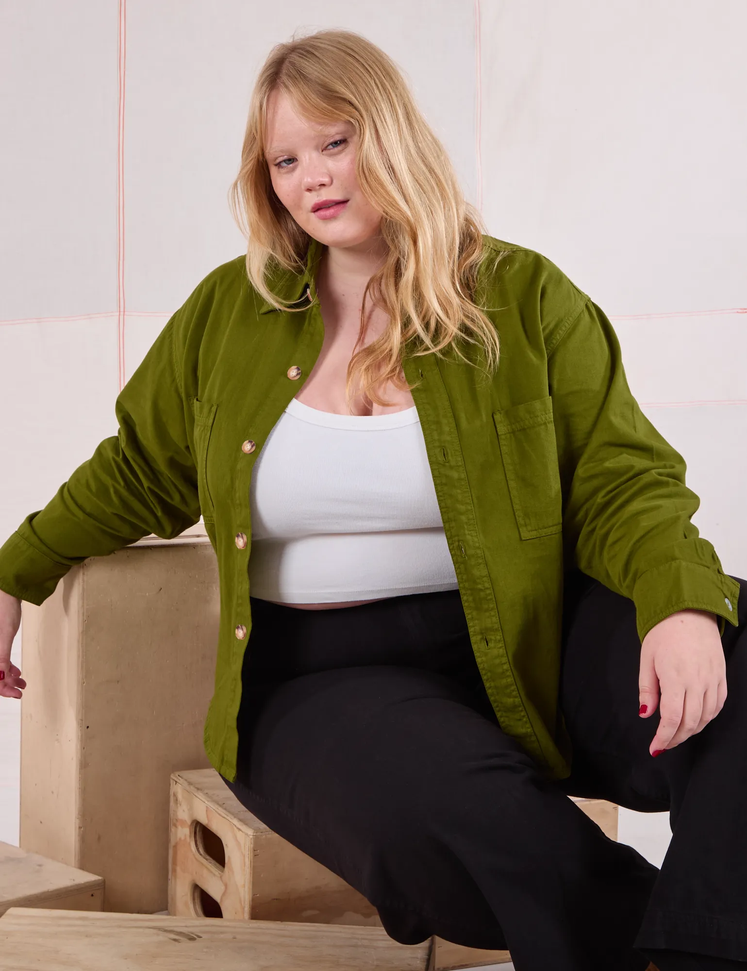 Cropped Overshirt - Summer Olive