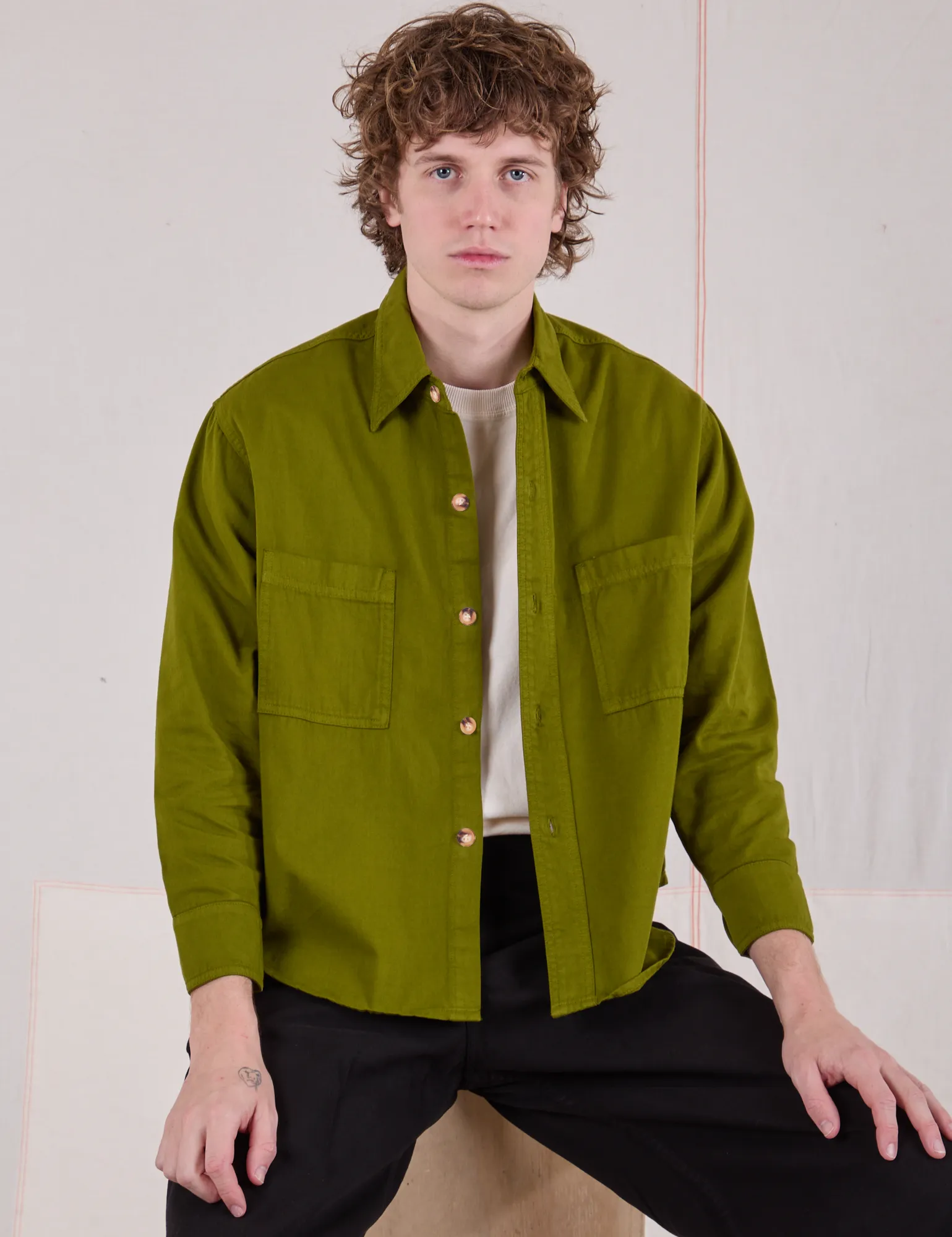 Cropped Overshirt - Summer Olive
