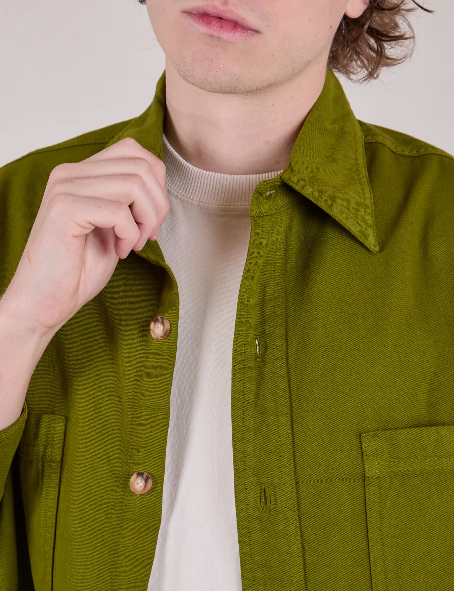 Cropped Overshirt - Summer Olive