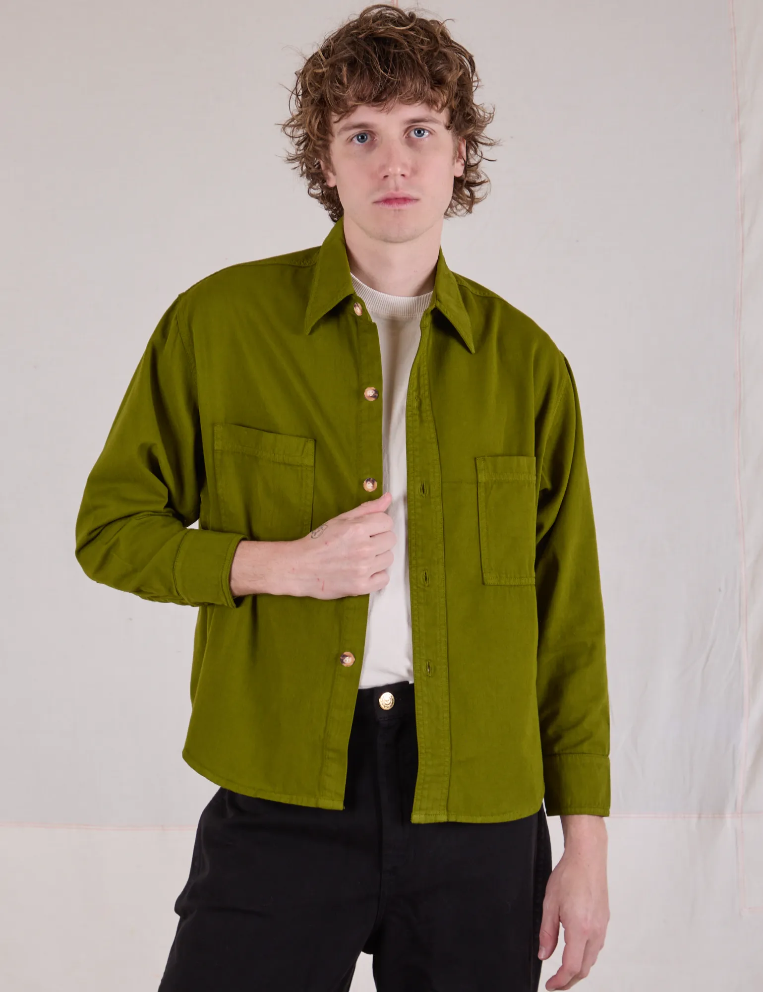 Cropped Overshirt - Summer Olive