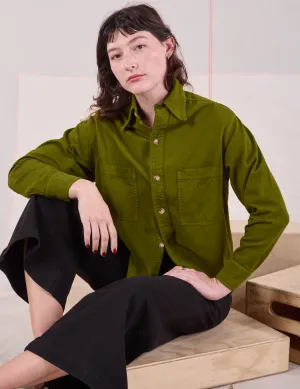 Cropped Overshirt - Summer Olive