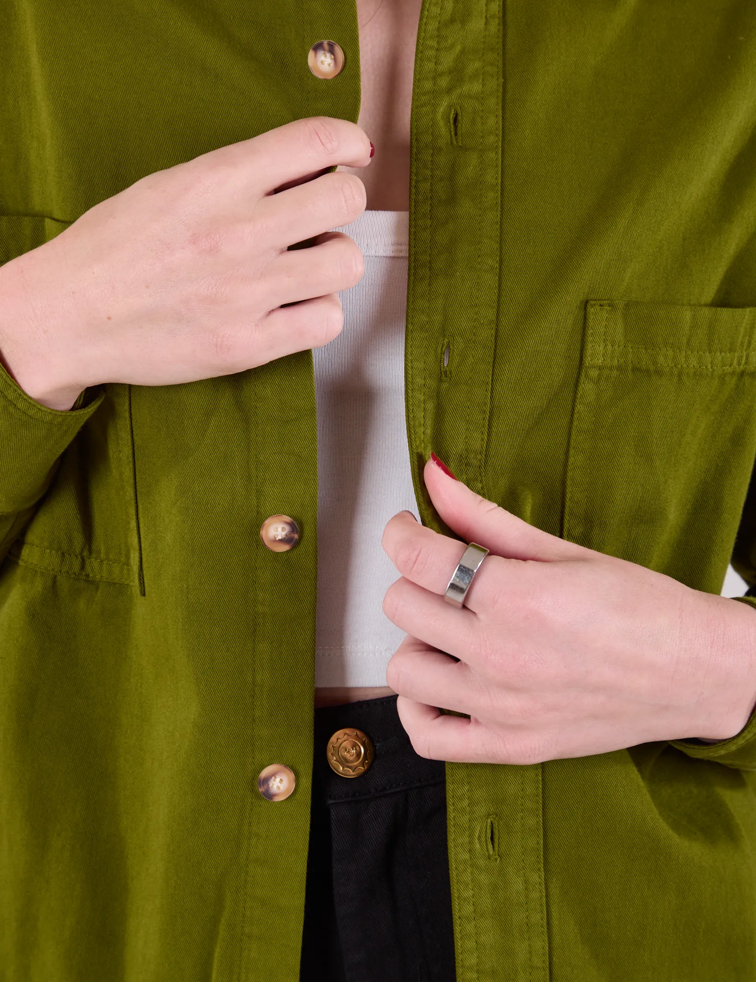 Cropped Overshirt - Summer Olive
