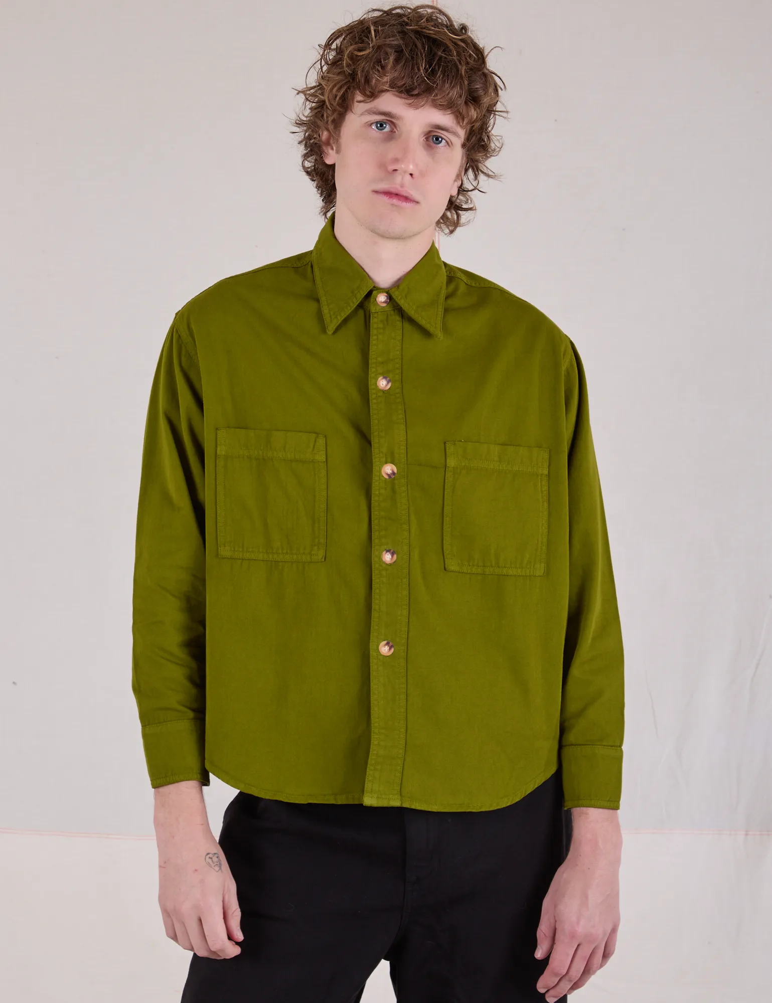 Cropped Overshirt - Summer Olive