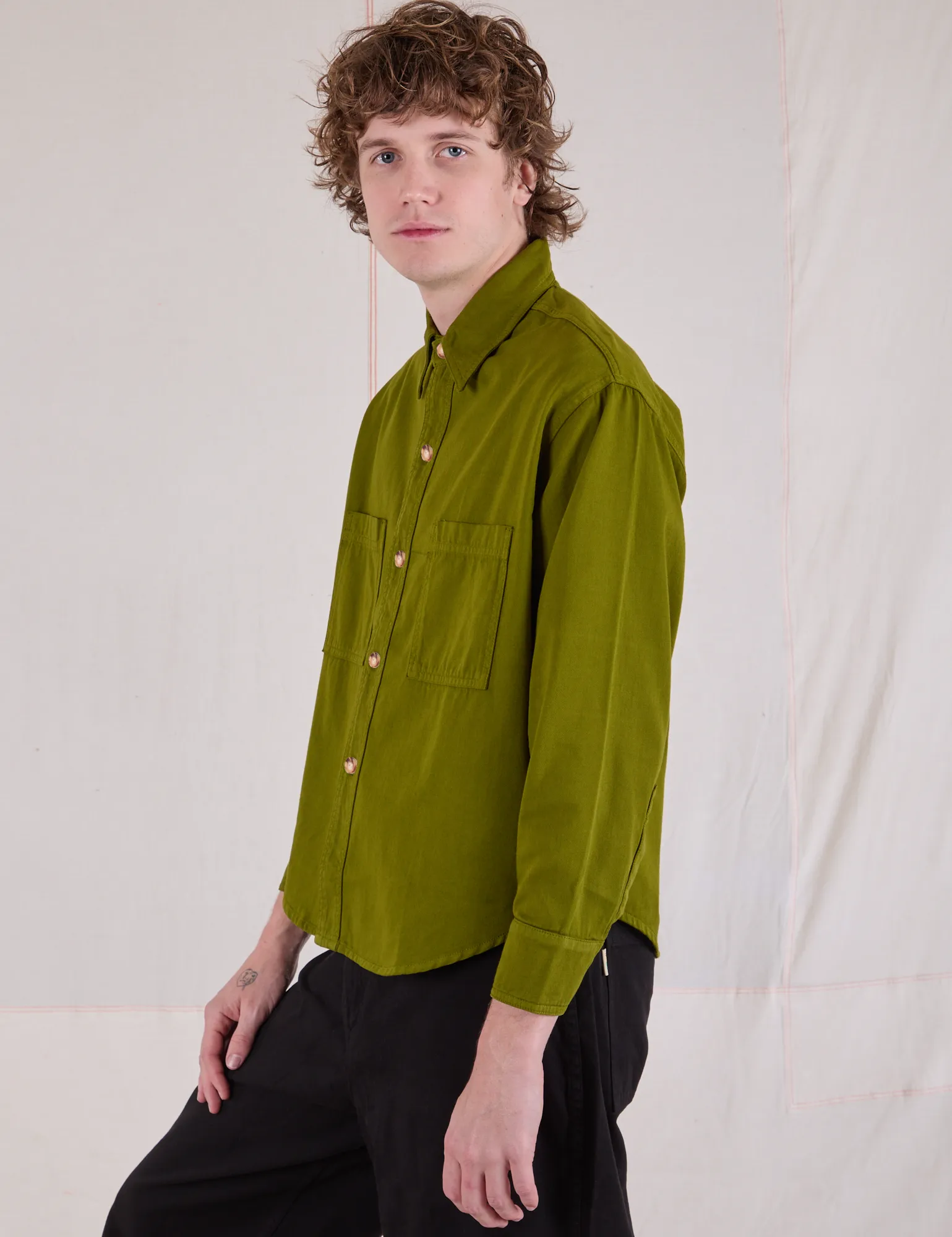 Cropped Overshirt - Summer Olive