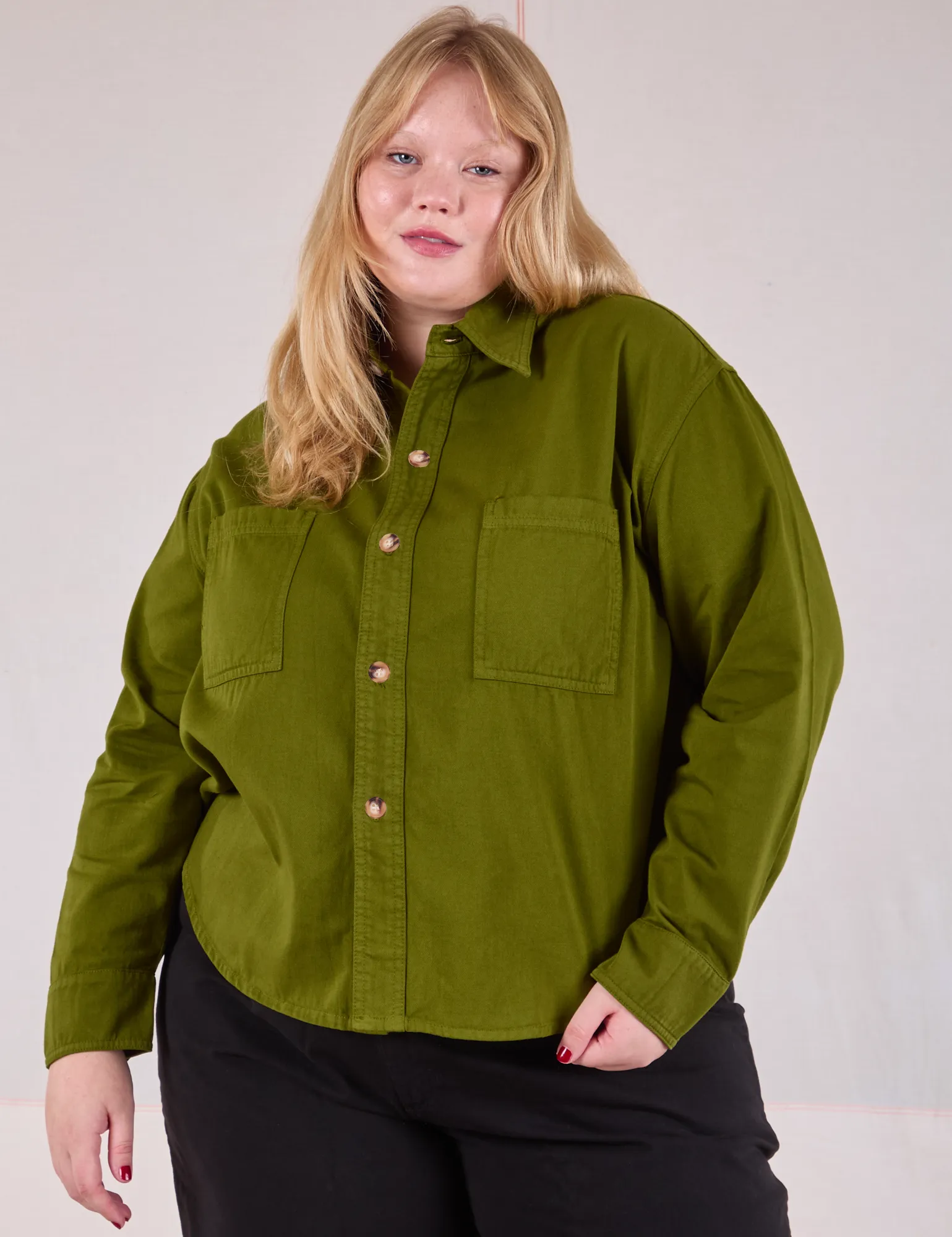 Cropped Overshirt - Summer Olive