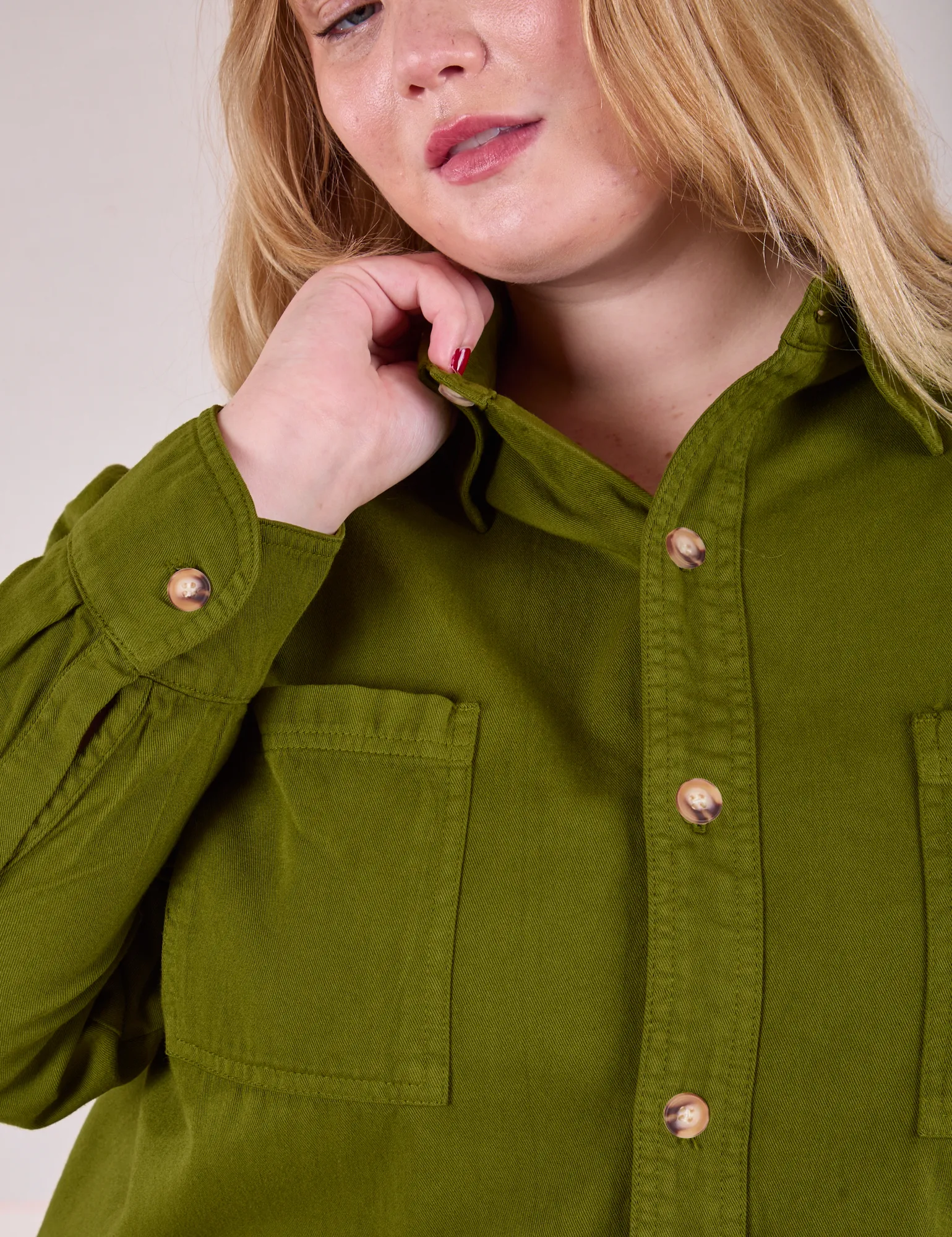 Cropped Overshirt - Summer Olive