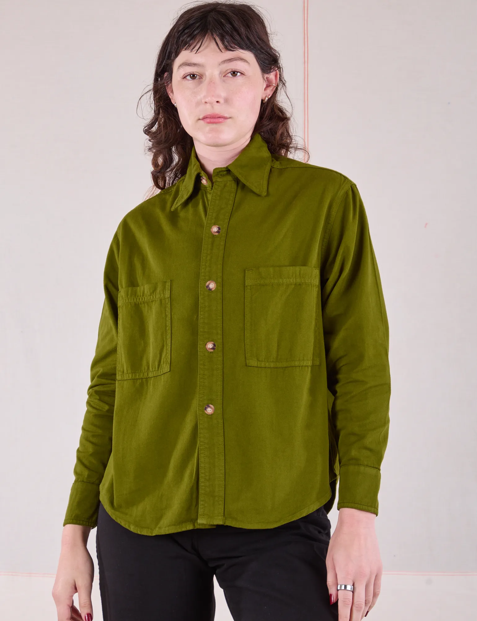 Cropped Overshirt - Summer Olive