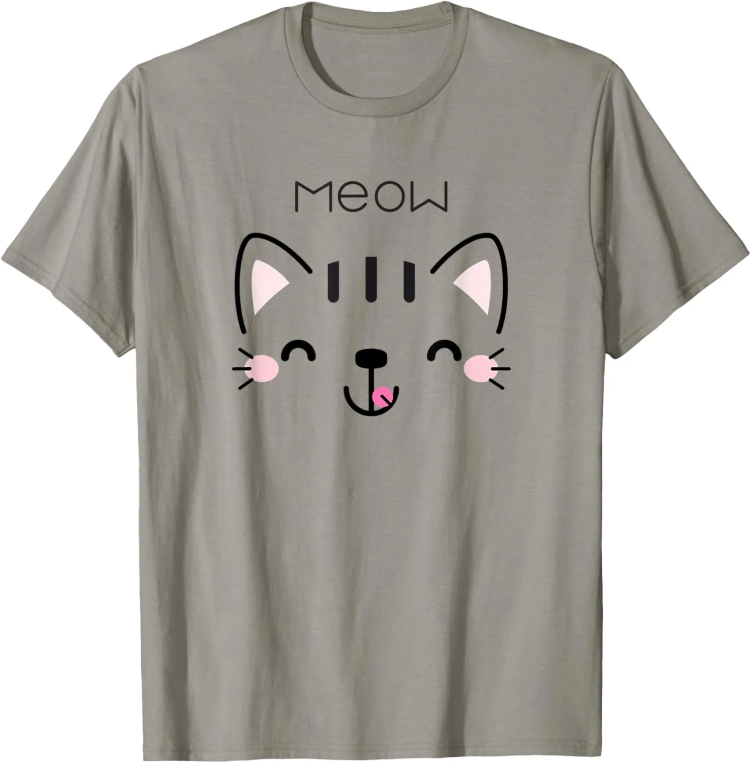 Cute Cartoon Kitten Adorable Cat Animal Pet Lover Graphic T-Shirt