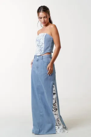 Darla Denim Maxi Skirt