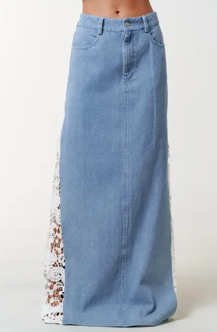 Darla Denim Maxi Skirt