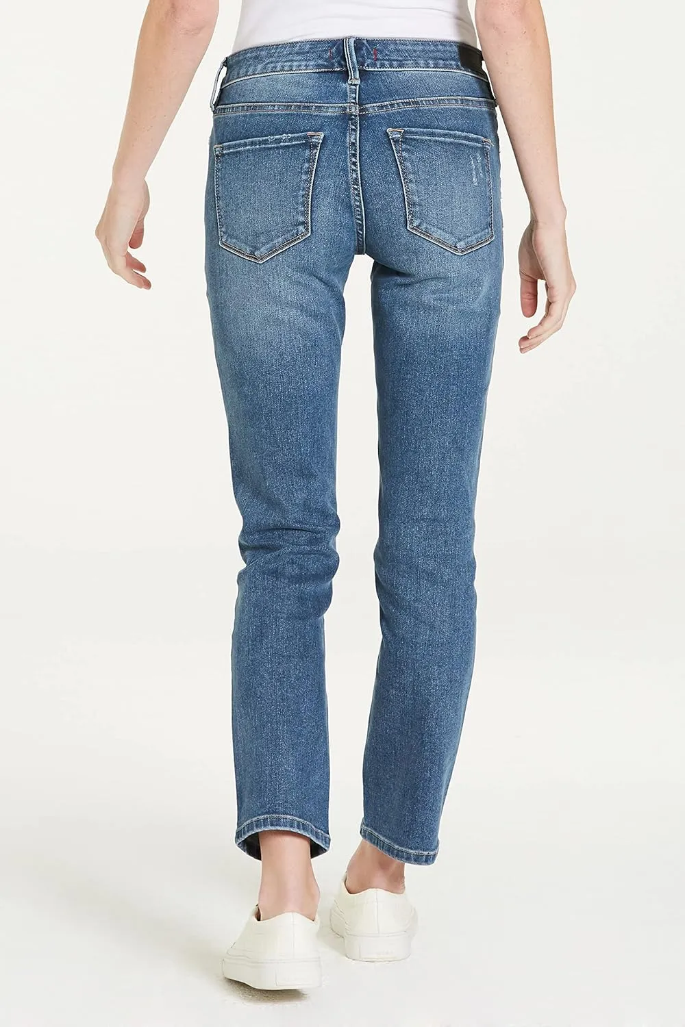 DEAR JOHN Blaire Womens Straight Leg Jeans Mid Rise Ankle Inseam