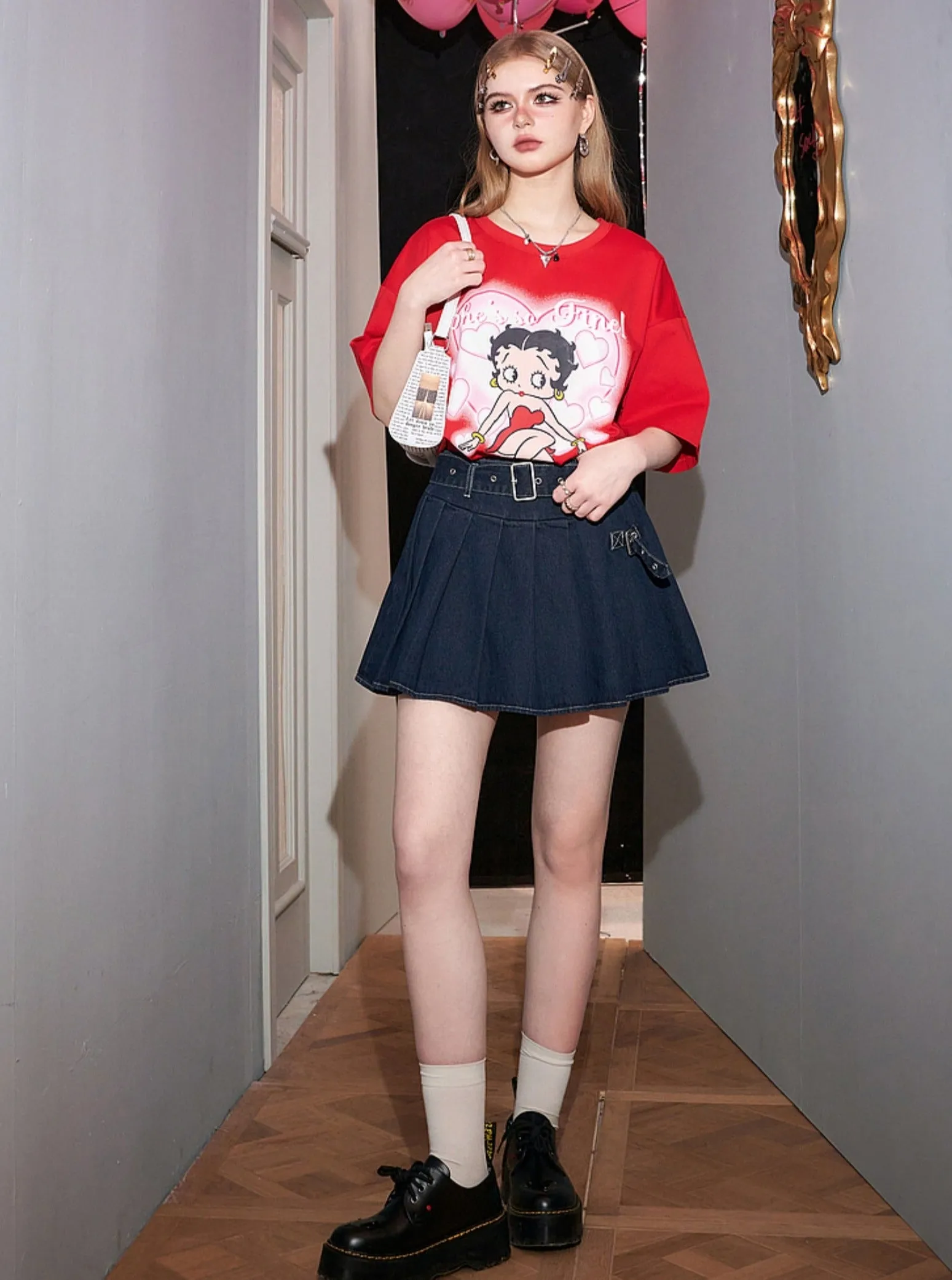 Denim High Waist Skirt