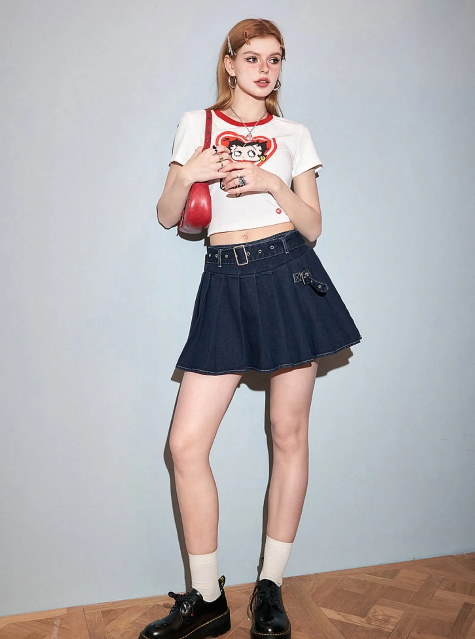 Denim High Waist Skirt