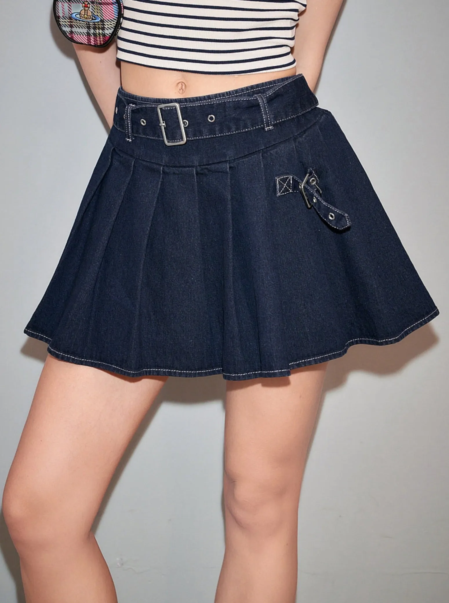 Denim High Waist Skirt