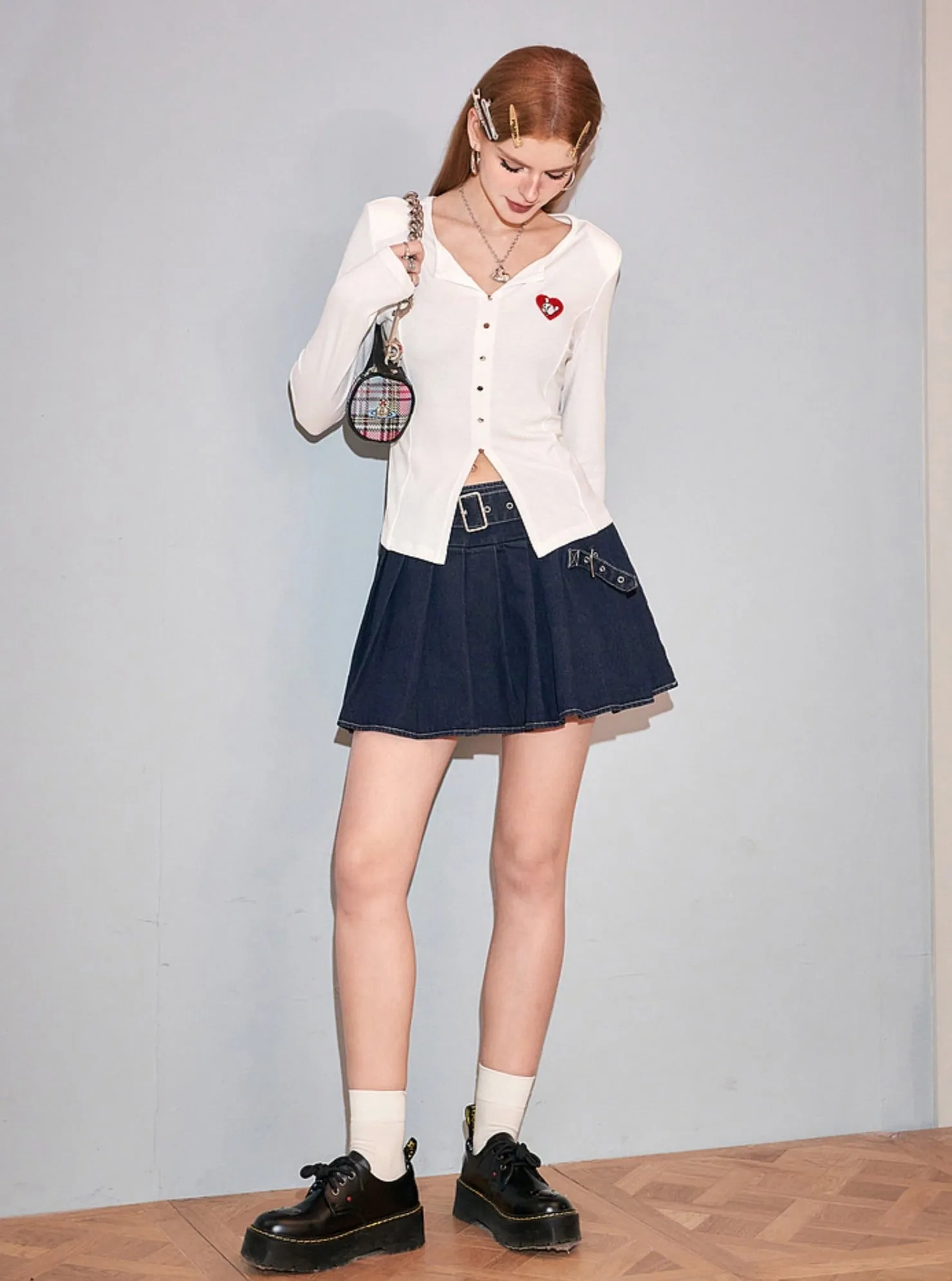 Denim High Waist Skirt