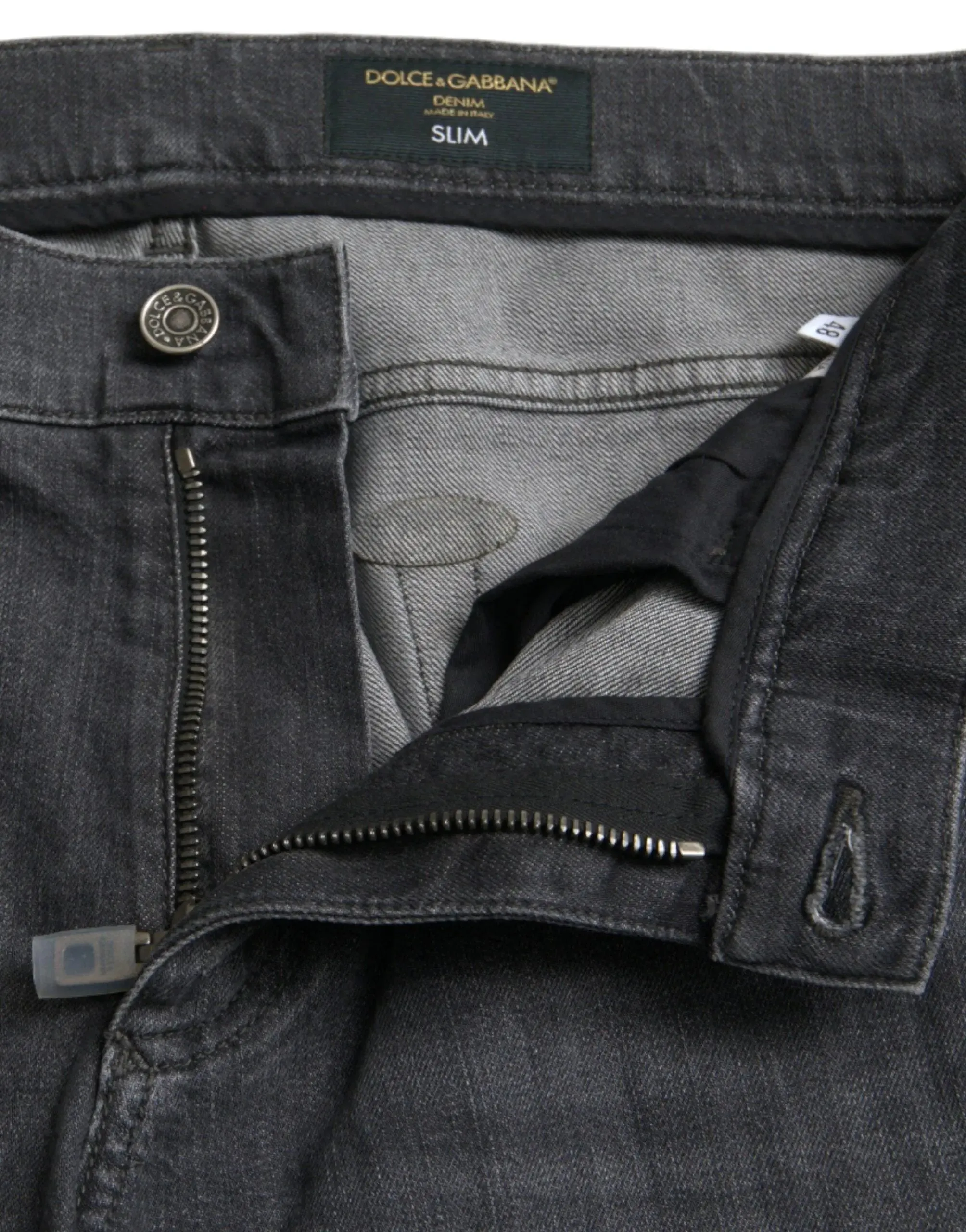 Dolce & Gabbana Gray Slim Fit Denim Jeans