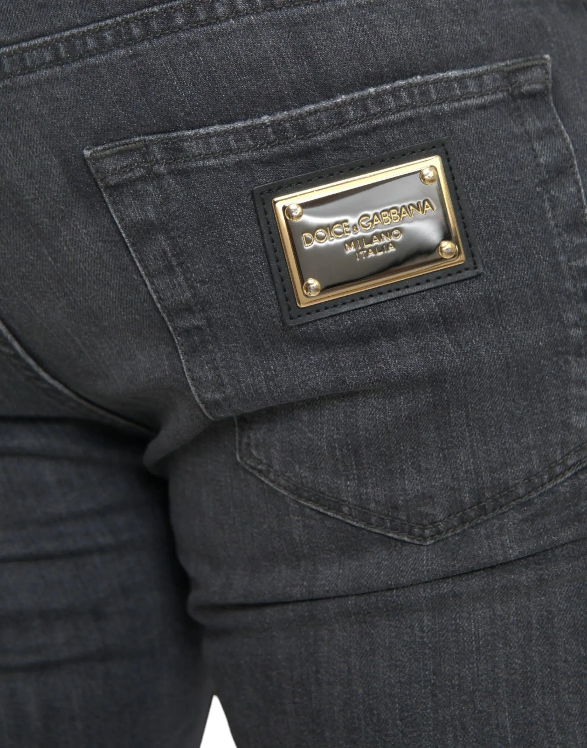 Dolce & Gabbana Gray Slim Fit Denim Jeans
