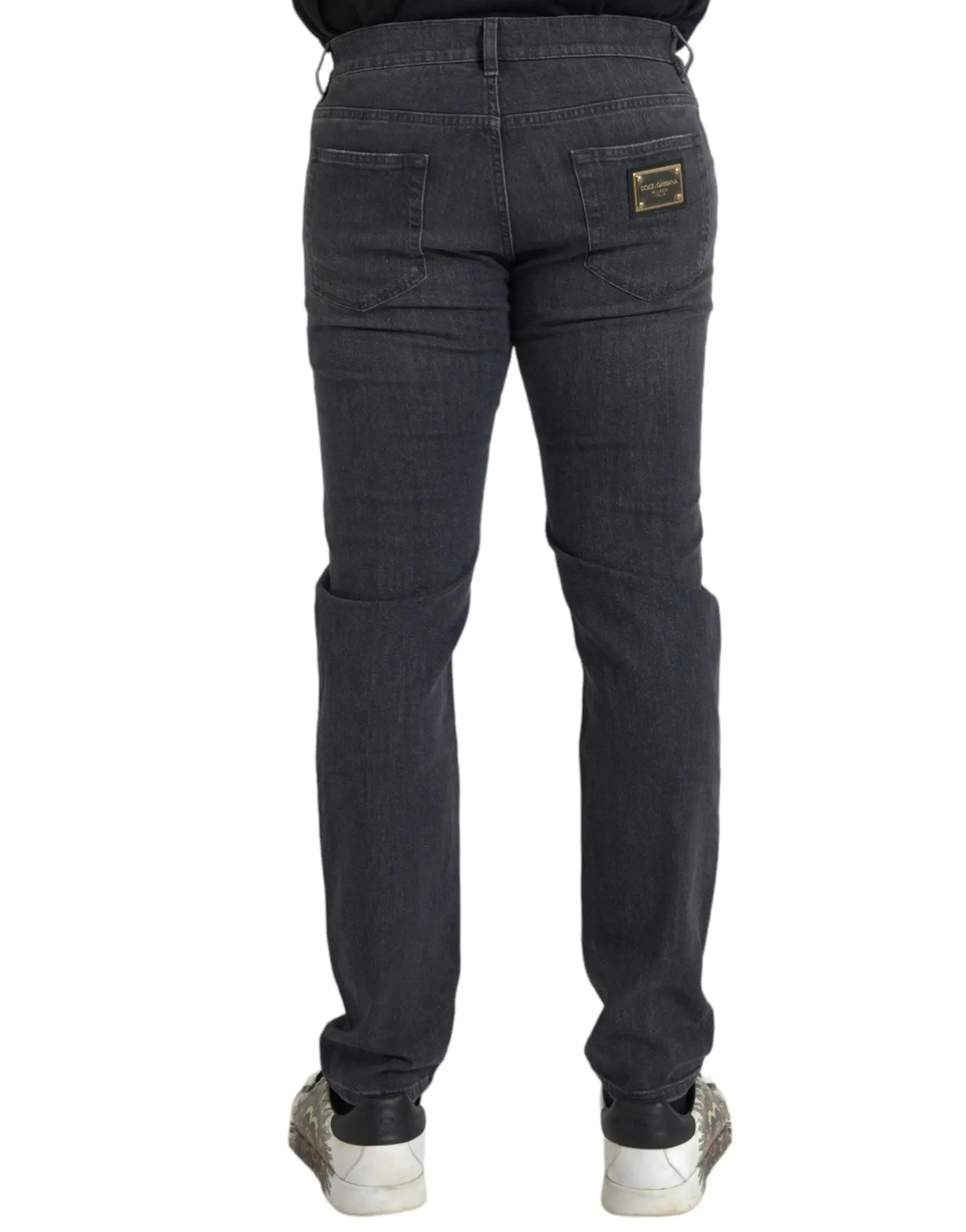 Dolce & Gabbana Gray Slim Fit Denim Jeans