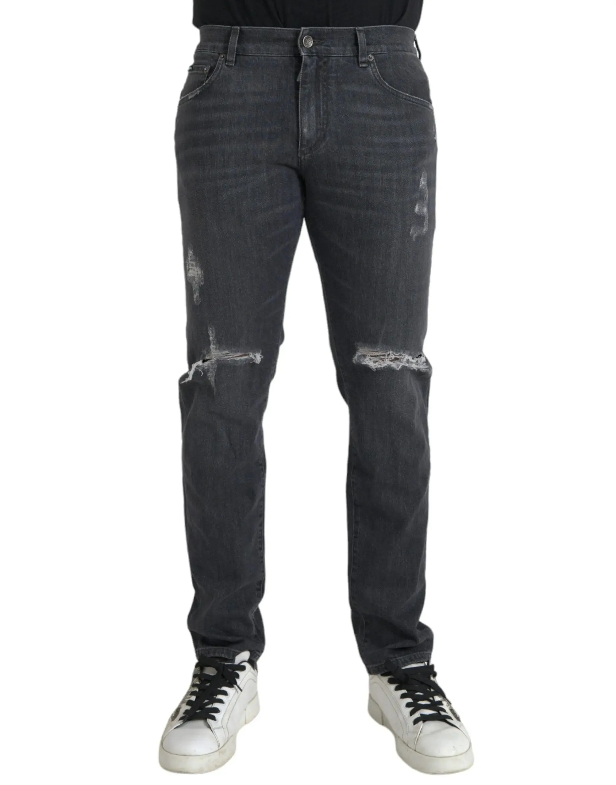 Dolce & Gabbana Gray Slim Fit Denim Jeans