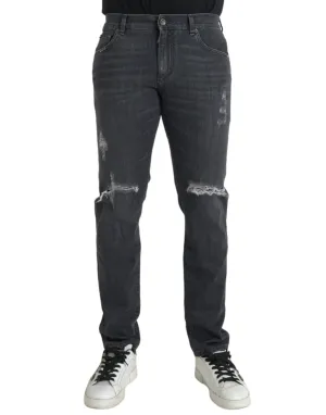 Dolce & Gabbana Gray Slim Fit Denim Jeans