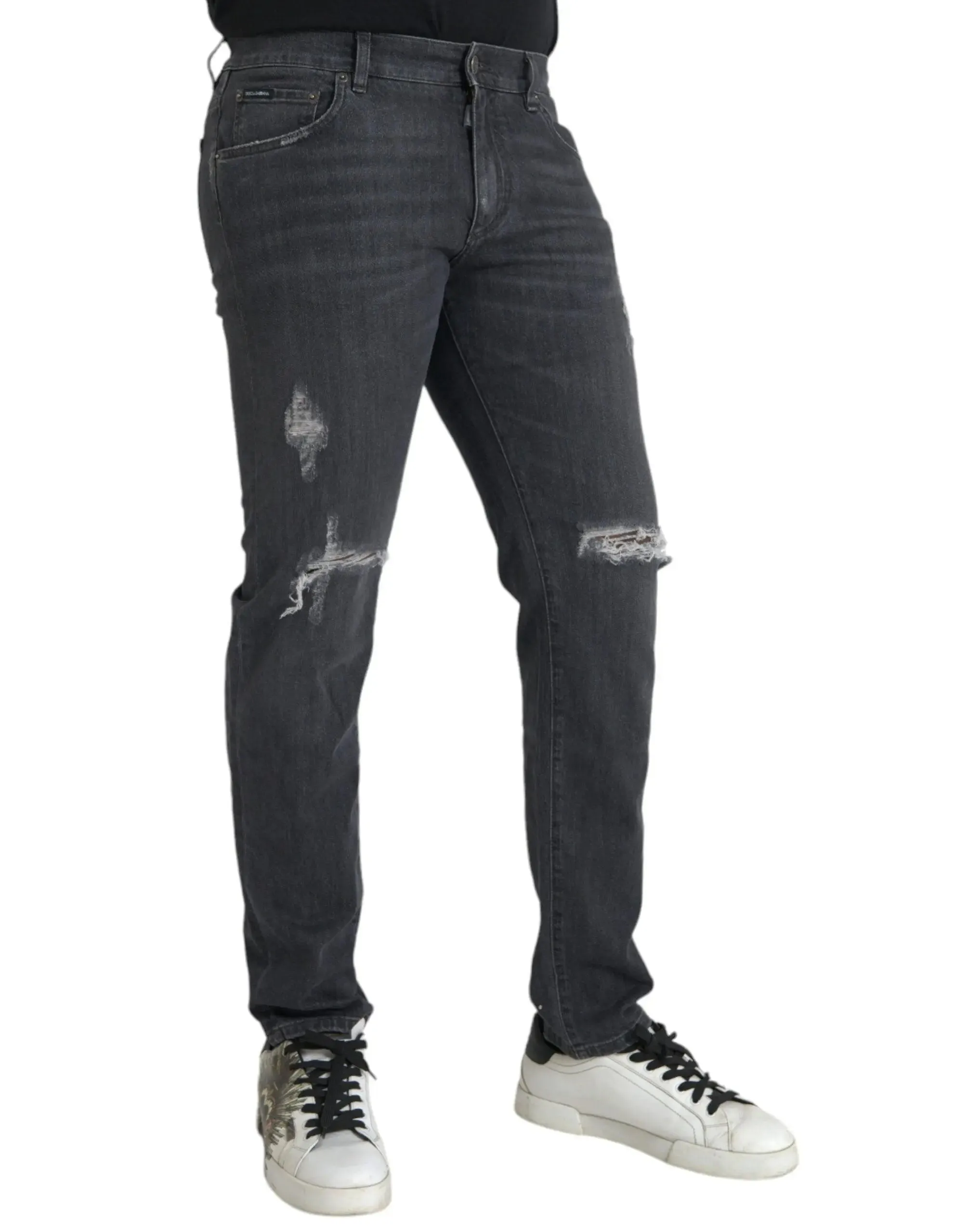 Dolce & Gabbana Gray Slim Fit Denim Jeans